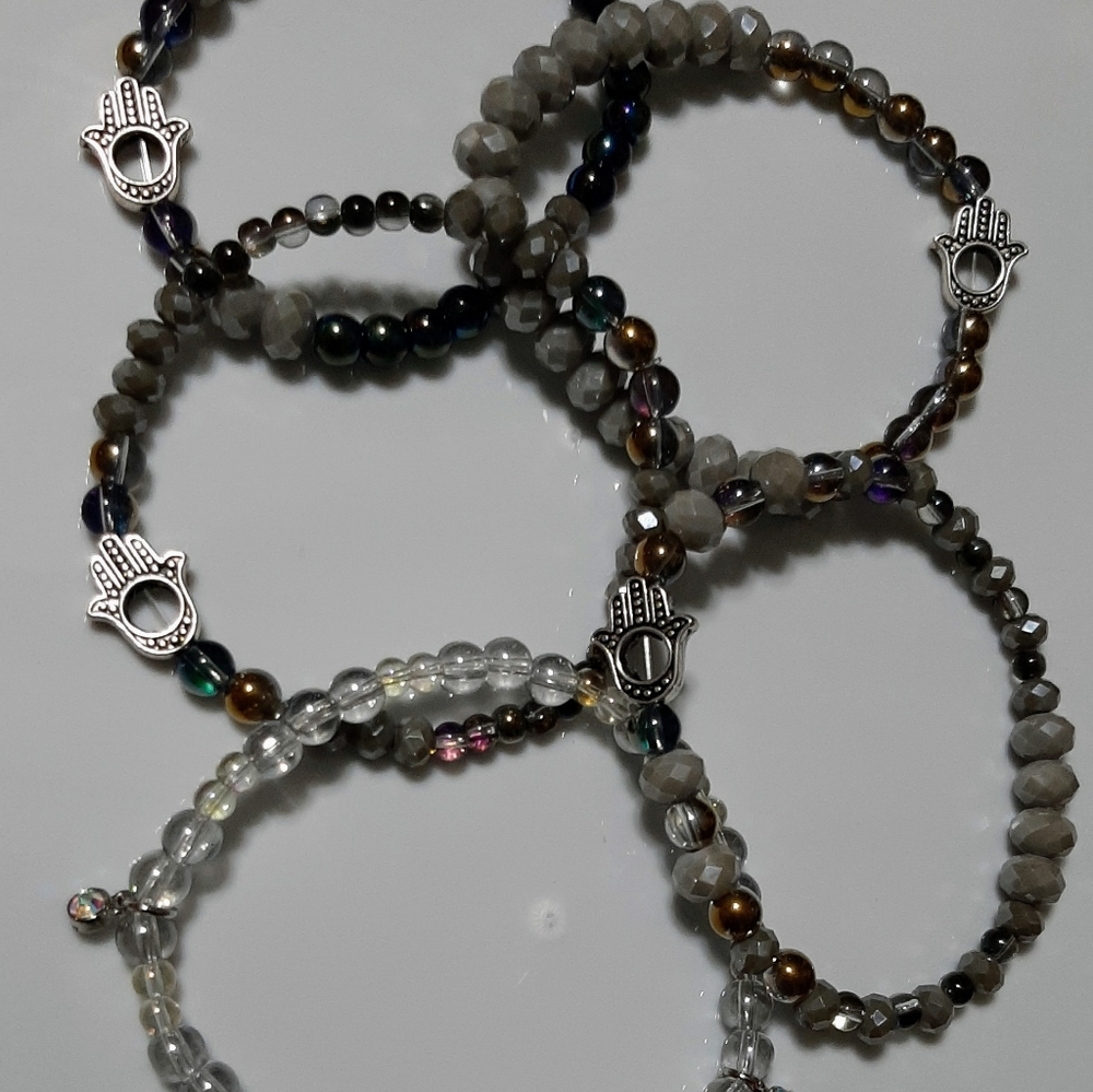 Hamsa Hand Silver Stack - image 3